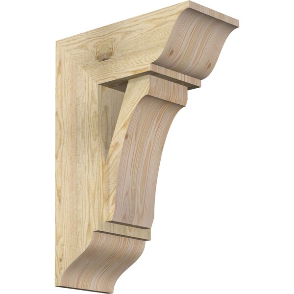 Ekena Millwork Legacy Traditional Rough Sawn Bracket w/ Offset Brace, Douglas Fir, 8"W x 18"D x 26"H BKT0806X18X26LEC01RDF - main